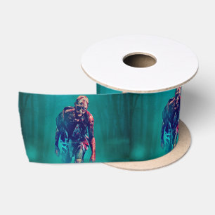 SchlupfrigerJoe schreckliche Zombie-Figur isoliert Satinband