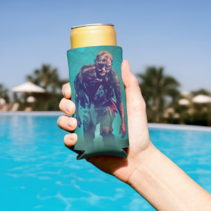 SchlupfrigerJoe schreckliche Zombie-Figur isoliert Selters Dosenkühler
