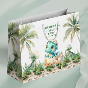 Schlüpft bald Geschenktüte für Baby-Party Dino-The