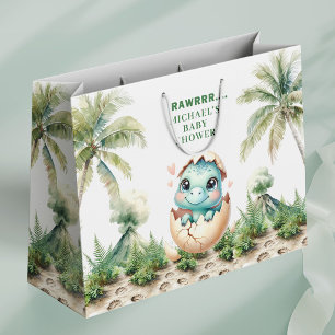 Schlüpft bald Geschenktüte für Dinosaurier-Baby-Pa