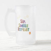 Schlürfen, Lächeln, Wiederholen - Frostglas-Tasse
