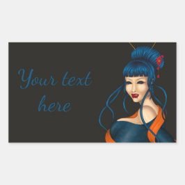 Schlürfen  rechteckiger aufkleber