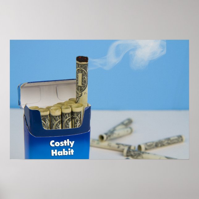 Schluss mit dem Rauchen - kostspielige Gewohnheit Poster (Vorne)