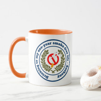 Schluss mit dem Rauchen Meilenstein Tasse