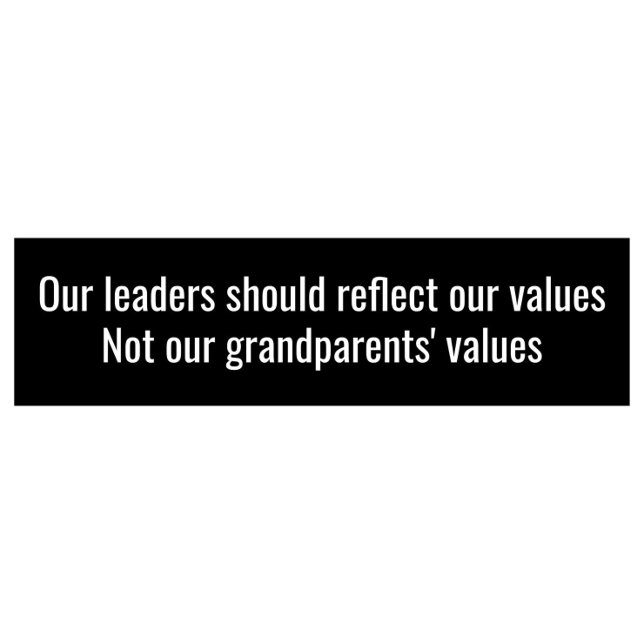 Schluss mit der US-Gerontokratie: Politische Alter Autoaufkleber (Von Creator hochgeladen)