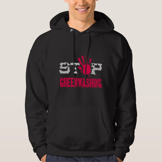 Schluss mit Greenwaschen Hoodie (Vorderseite)