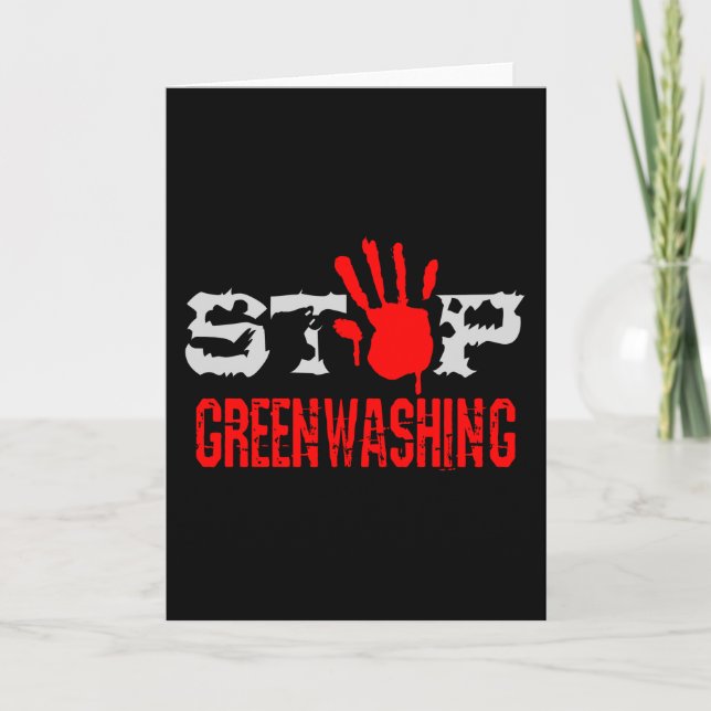 Schluss mit Greenwaschen Karte (Vorderseite)