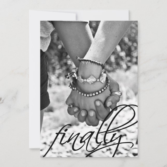 Schlussbemerkung zur Verlobung Einladung (Vorderseite)