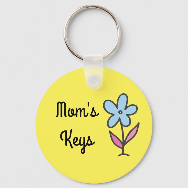 Schlüssel der Mama mit der Blume Schlüsselanhänger (Vorderseite)