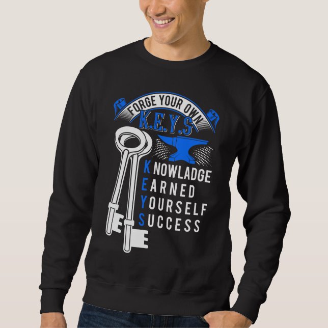 Schlüssel Dunkler Schweiß m Sweatshirt (Vorderseite)