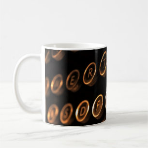 Schlüssel für antike Schreibmaschinen Kaffeetasse