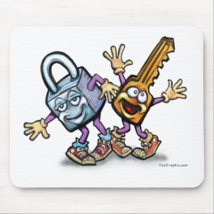 Schlüssel sperren mousepad