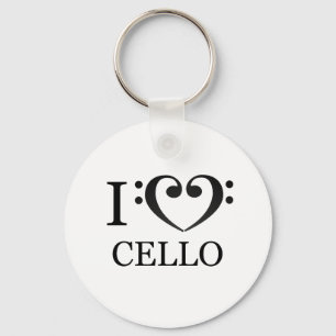 Schlüssel tragen- I Love Cello Schlüsselanhänger