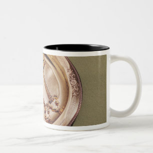 Schlüssel von Gent auf einer Platte Zweifarbige Tasse