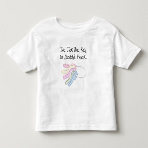 Schlüssel zu Daddys Herz-Shirts und Geschenken Kleinkind T-shirt