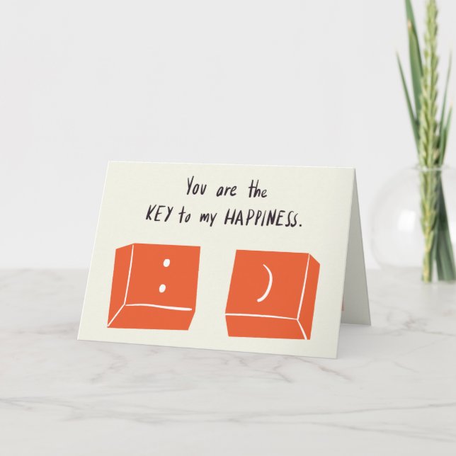 SCHLÜSSEL zu meinem Glück Karte (Vorderseite)