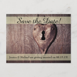 Schlüssel zu meinem Herz Save the Date Postkarte