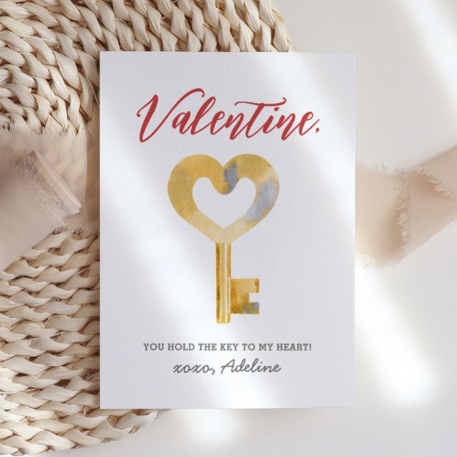 Schlüssel zu meinem Herz-Valentinstag Mitteilungskarte (Von Creator hochgeladen)