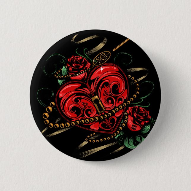 Schlüssel zu meinem Herzen Button (Vorderseite)