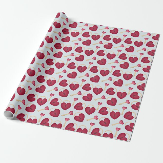 Schlüssel zu meinem Herzen Geschenkpapier (Ungerollt)