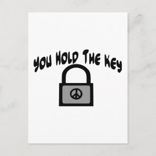 Schlüssel zum Frieden Postkarte