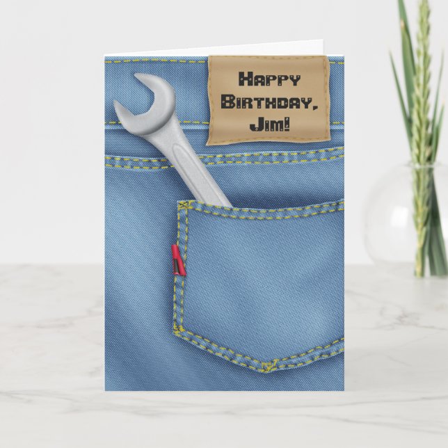 Schlüssel zum Pocket-Geburtstag Karte (Vorderseite)