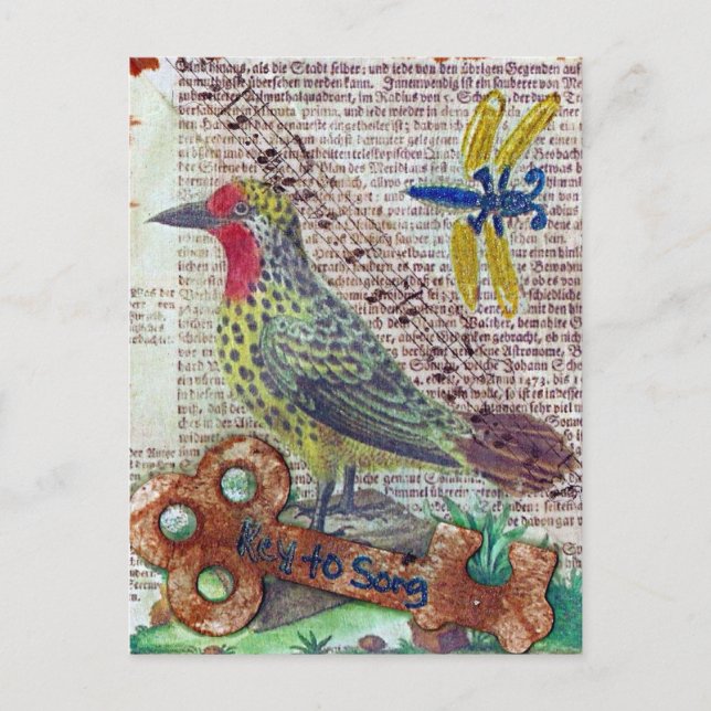 Schlüssel zum Song Postkarte (Vorderseite)