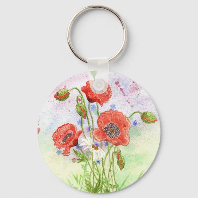 Schlüsselanhänger "3 Poppies" (Vorderseite)
