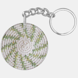Schlüsselanhänger (Acryl) - Weiße und Grüne Spiral
