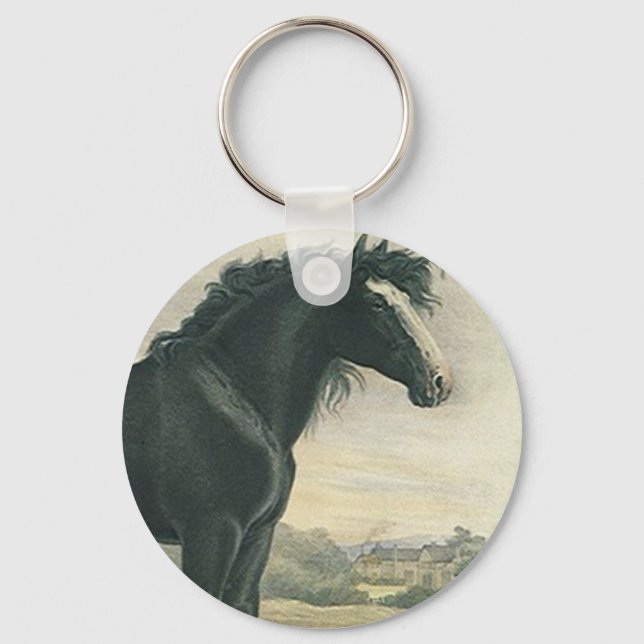 Schlüsselanhänger Antique Art Shire Schwarzer Entw (Vorderseite)