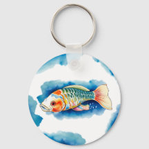 Schlüsselanhänger - Aquarellreihe: Koi Fish