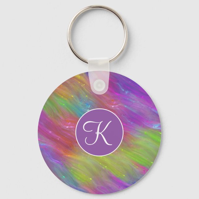 Schlüsselanhänger aus geschmolzenem Regenbogen (Vorderseite)