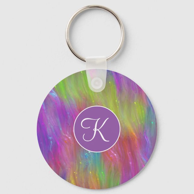 Schlüsselanhänger aus geschmolzenem Regenbogen (Vorderseite)