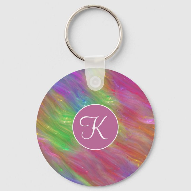 Schlüsselanhänger aus geschmolzenem Regenbogen (Vorderseite)