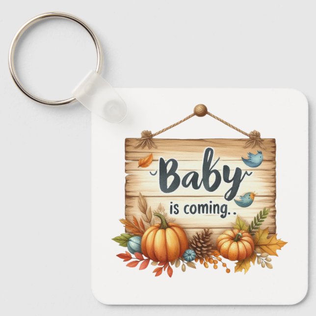 Schlüsselanhänger-Autumn Baby Dusche Schlüsselanhä Schlüsselanhänger (Vorderseite)