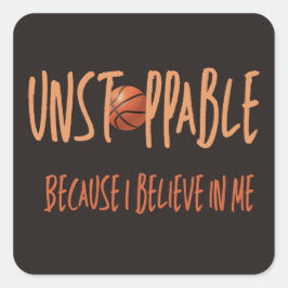 Schlüsselanhänger Basketball "Unaufhaltsam" Keycah Quadratischer Aufkleber