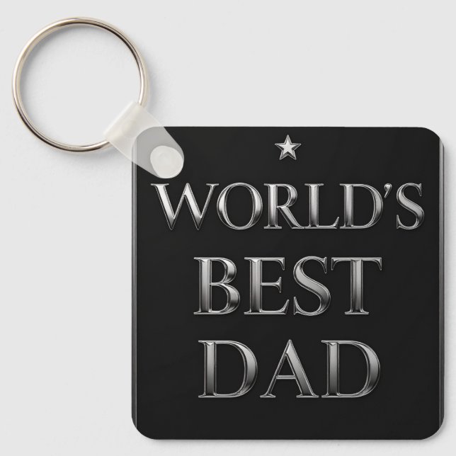 Schlüsselanhänger 'Bester Vater der Welt' (Vorderseite)