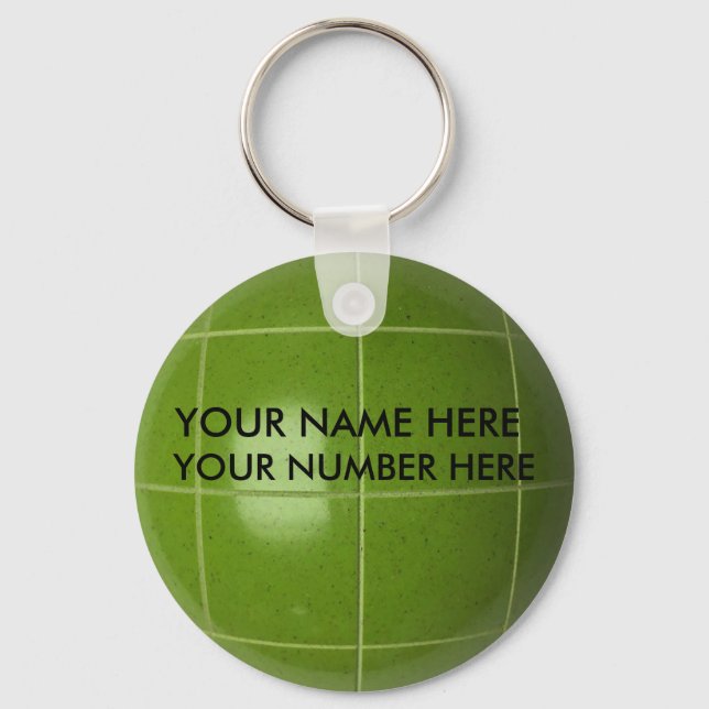 Schlüsselanhänger Bocce Ball mit Ihrem Namen, Ihre (Vorderseite)