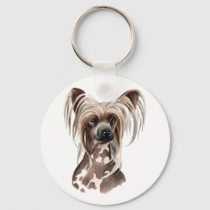 Schlüsselanhänger-Chinese Crested Schlüsselanhänger
