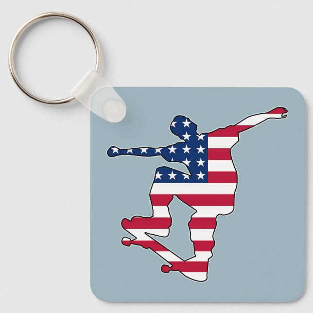 Schlüsselanhänger der amerikanischen Skateboarder (Vorderseite)