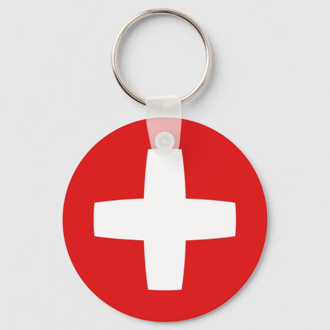 Schlüsselanhänger der Fischereiflagge Schweiz (Vorderseite)