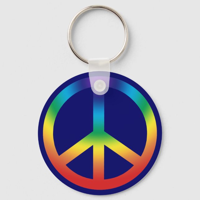 Schlüsselanhänger der Friedenszeichen in Chakra (Vorderseite)