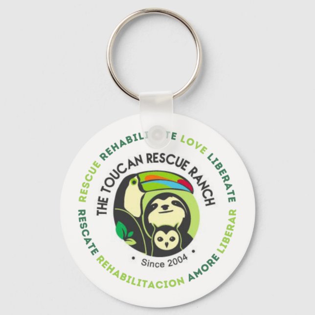 Schlüsselanhänger der Toucan Rescue Ranch Logo Mis (Vorderseite)