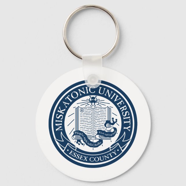 Schlüsselanhänger der Universität Miskatonic (Vorderseite)