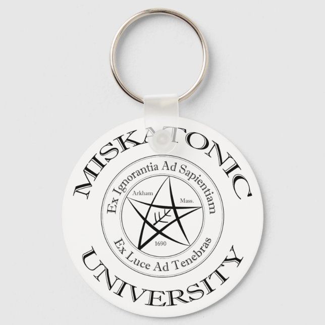 Schlüsselanhänger der Universität Miskatonic (Vorderseite)