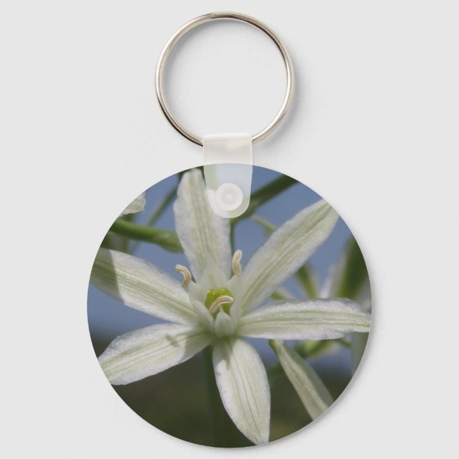 Schlüsselanhänger der weißen Blume (Vorderseite)