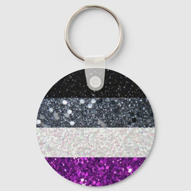 Schlüsselanhänger des asexuellen Glitzer (Vorderseite)