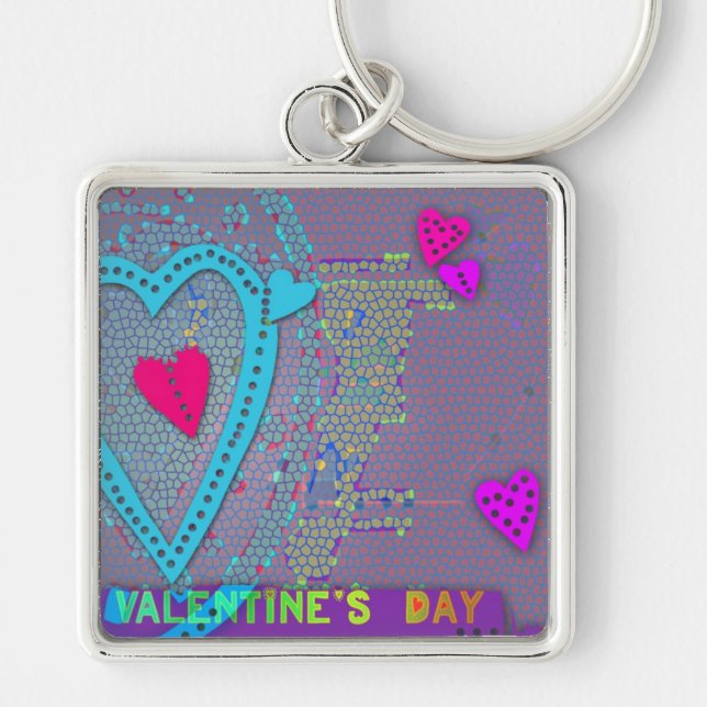 Schlüsselanhänger des Perforated Hearts valentine (Vorne)