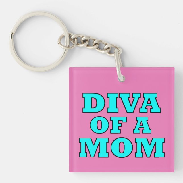 Schlüsselanhänger "DIVA EINER MAMA" (Vorderseite)