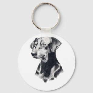 Schlüsselanhänger-Dobermann Schlüsselanhänger